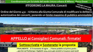 APPELLO ai consiglieri : VOTATE L’ODG PER LA DELIBERA DEI CONCERTI