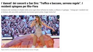 I ‘dannati’ dei concerti a San Siro: “Traffico e baccano, servono regole”. I residenti spingono per Rho-Fiera (21/7/24)