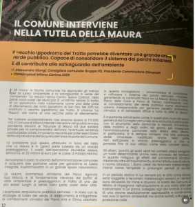 IL COMUNE INTERVIENE NELLA TUTELA DELLA MAURA