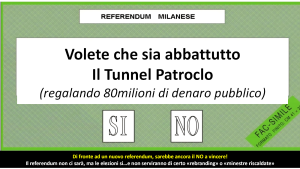 Tunnel Patroclo, lo scandalo