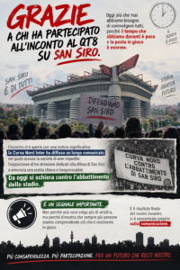 San Siro: la battaglia si vince coinvolgendo chi ancora non sa!