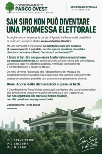SAN SIRO NON PUÒ DIVENTARE UNA PROMESSA ELETTORALE